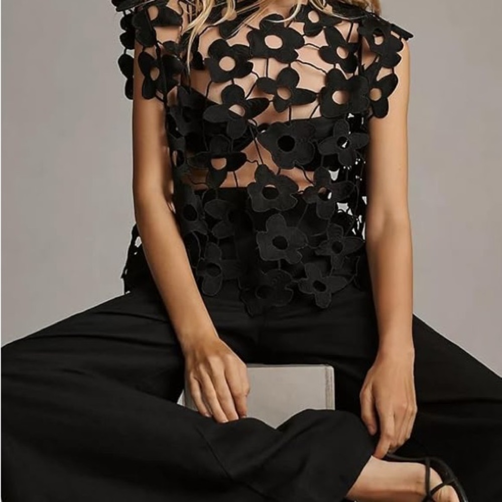 Maeve Floral Lace Vest